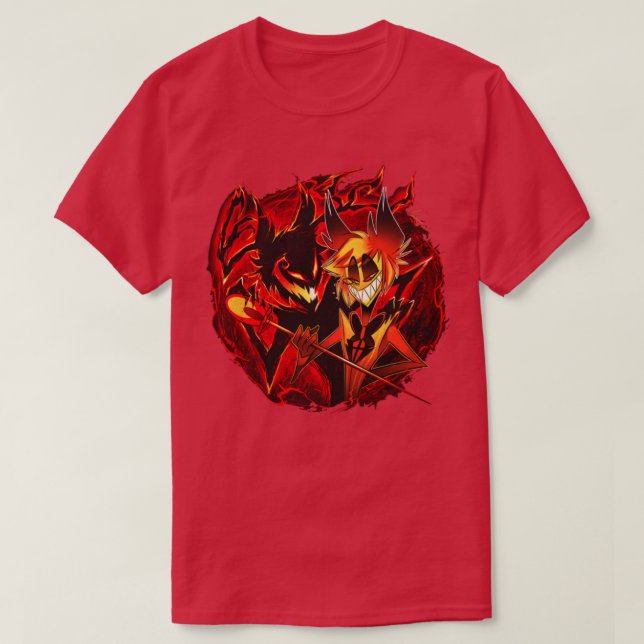 T-shirt Hazbin Hotel vivziepop a lasers and his Shadow (Design devant)