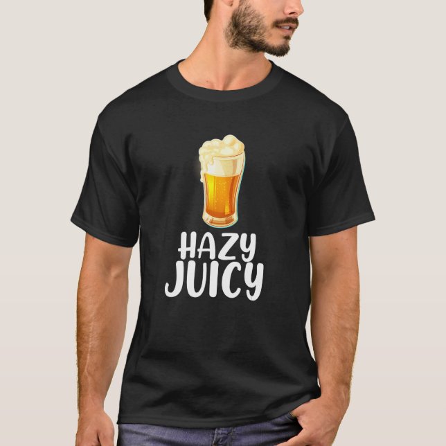 T-shirt Hazy Juicy Ipa Avec Image Bière (Devant)