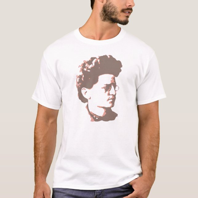 T-shirt Hazy Taupe et Persimmon Trotsky (Devant)