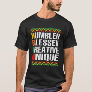 T-shirt HBCU Afrique Humbled Blessed Creative Unique Histo