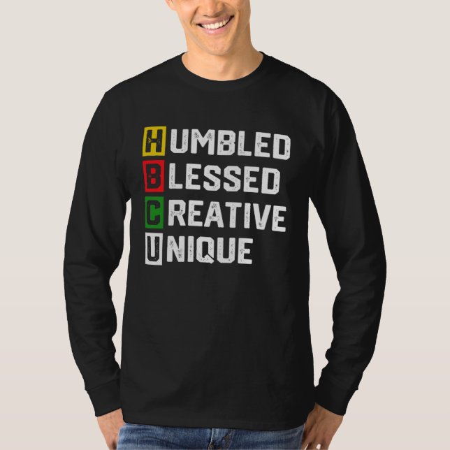 T-shirt HBCU Apparel African Humbled Blessed Creative Uniq (Devant)