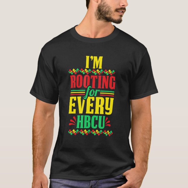 T-shirt Hbcu Black History Mois Je soutiens pour chaque Hb (Devant)