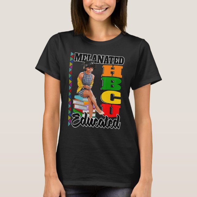 T-shirt HBCU Grad Shirts Femmes Historiquement Black Colle (Devant)