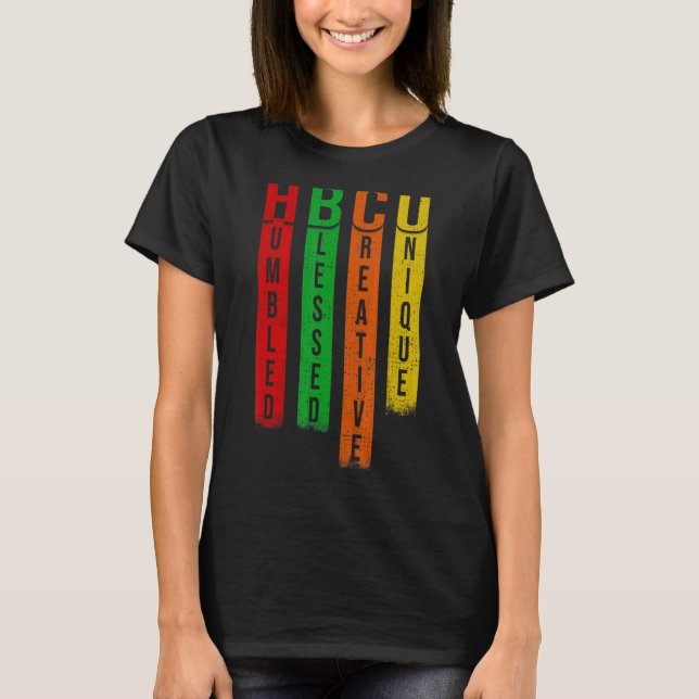 T-shirt Hbcu Humbled Blessed Creative Unique Black College (Devant)