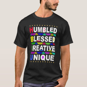 T-shirt HBCU Humbled Blessed Creative Unique Historique