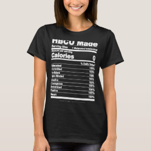 T-shirt HBCU Made HBCU Faits nutritionnels