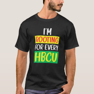 T-shirt HBCU Mois de l'histoire des Noirs Je soutiens pour