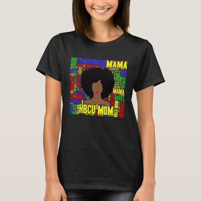 T-shirt HBCU Mom Mama Afro (Devant)