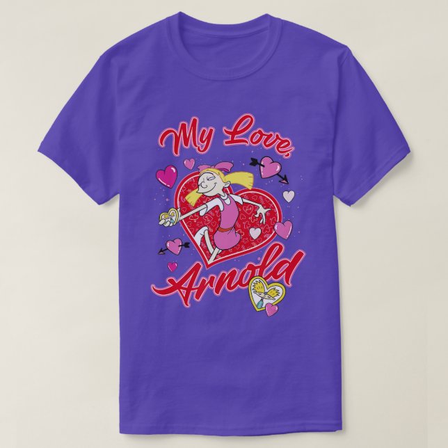 T-shirt Hé Arnold ! Saint Valentin Helga My Love, Arnold (Design devant)