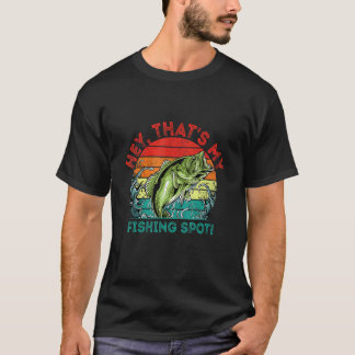 T-shirt Hé c'est mon coin de pêche Introverti Lacs Antisoc