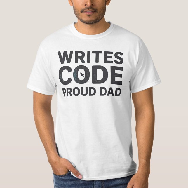 T-shirt He Codes the Future, I Powered the Source (Devant)