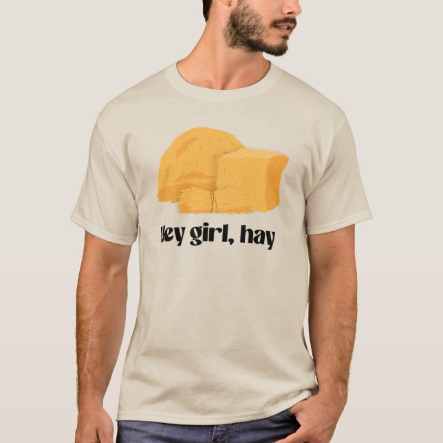 T-shirt Hé fille, foin (Devant)
