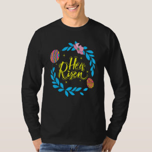 T-shirt He Is Risen Easter Day Jesus Religious Christian B