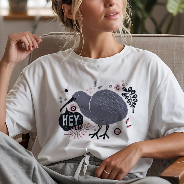T-shirt Hé Kiwi, Nouvelle-Zélande (Créateur téléchargé)