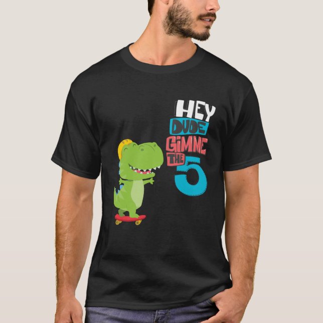 T-shirt Hé mec, donne-moi un high five (Devant)