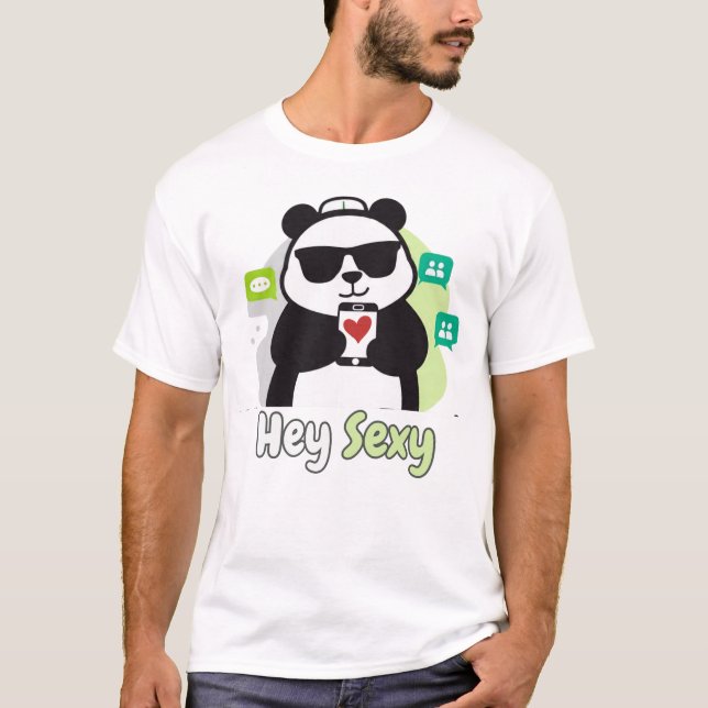 T-shirt Hé Panda Sexy (Devant)