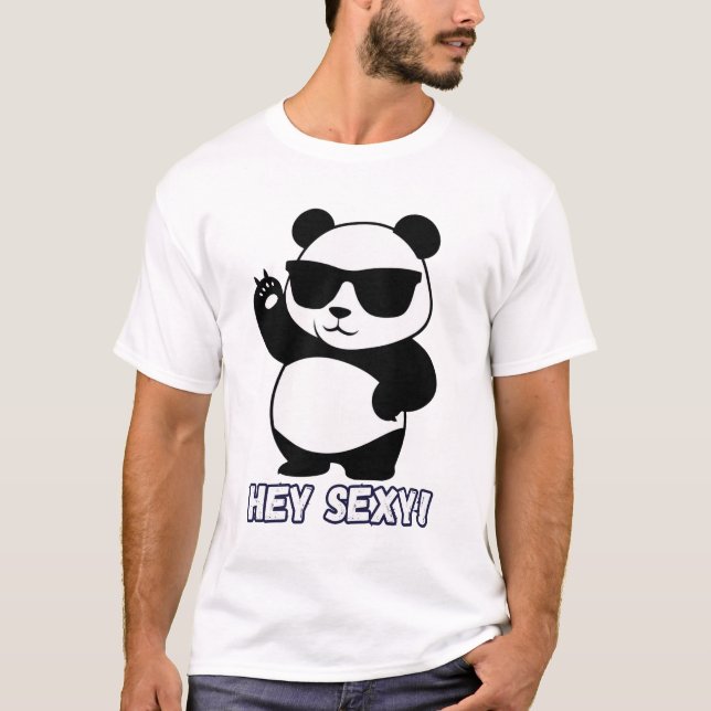 T-shirt Hé Panda Sexy (Devant)
