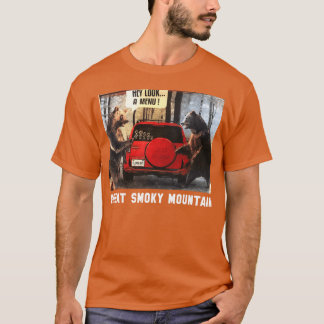 T-shirt Hé Regarde Un Menu Camping-car Vintage Camping drô