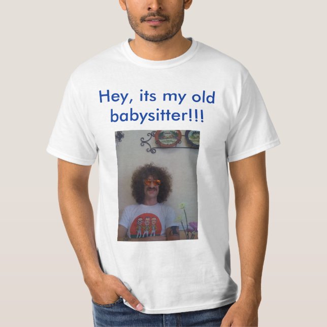 T-shirt Hé, son mon vieux beardo de babysitter (Devant)