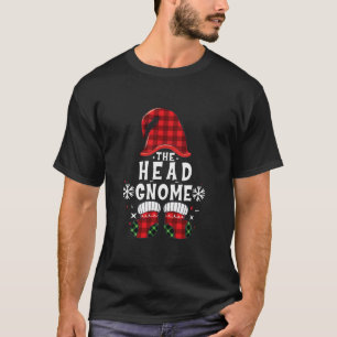 T-shirt Head Gnome Buffalo Plaid Christmas Family match