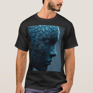 T-shirt Head non confiné : puzzle woman