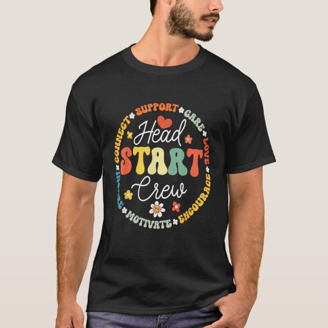 T-shirt Head Start Crew Homeschoft Teacher Headstart Back (Devant)
