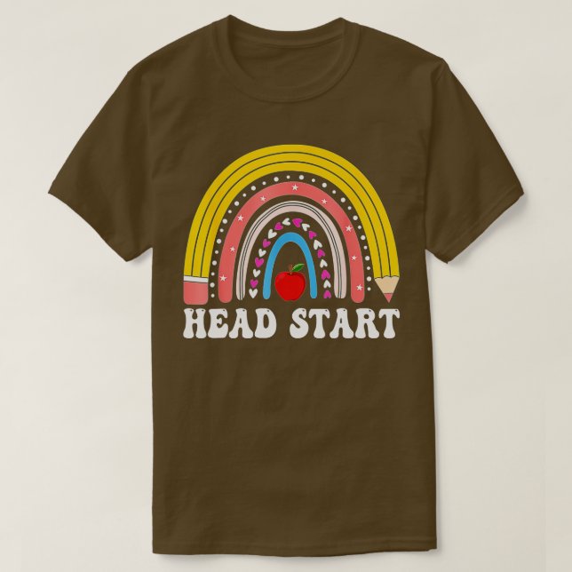 T-shirt Head Start Rainbow Headstart Enseignant Premier Jo (Design devant)