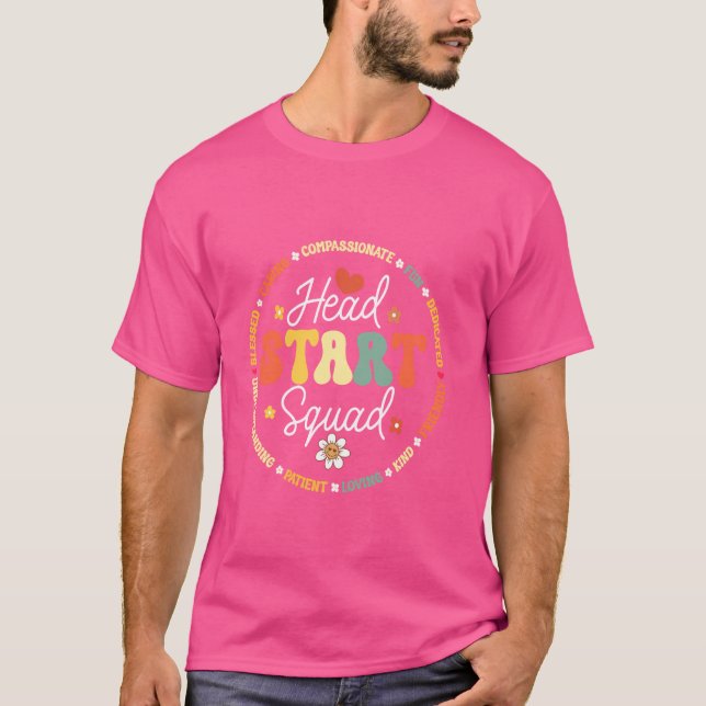 T-shirt Head Start Squad Homeschots Teacher Headstart Back (Devant)