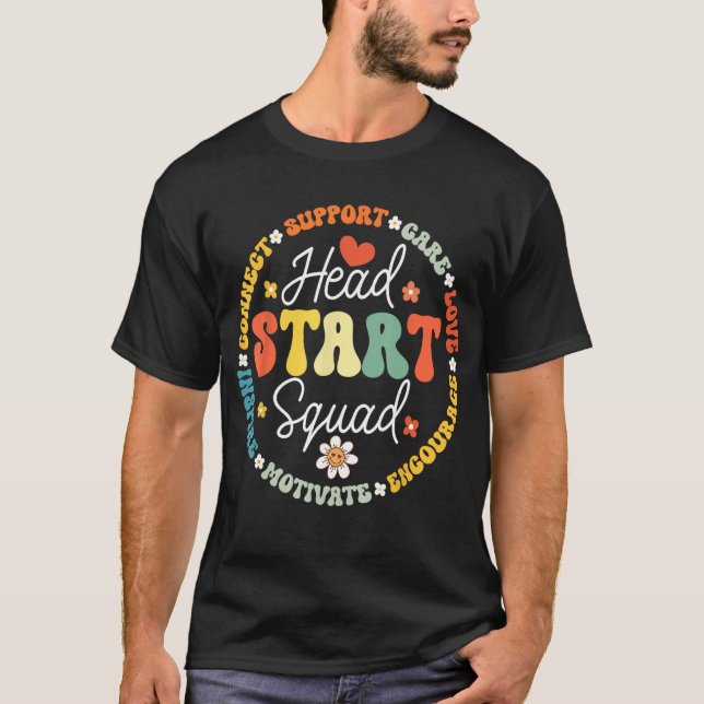 T-shirt Head Start Squad Homeschots Teacher Headstart Back (Devant)