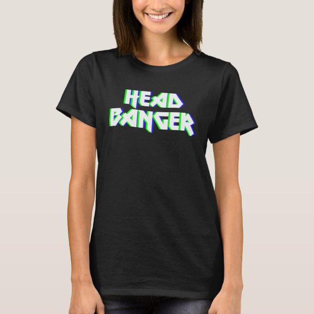 T-shirt Headbanger Dubstep Heavy Metal Rocker Techno Rave  (Devant)