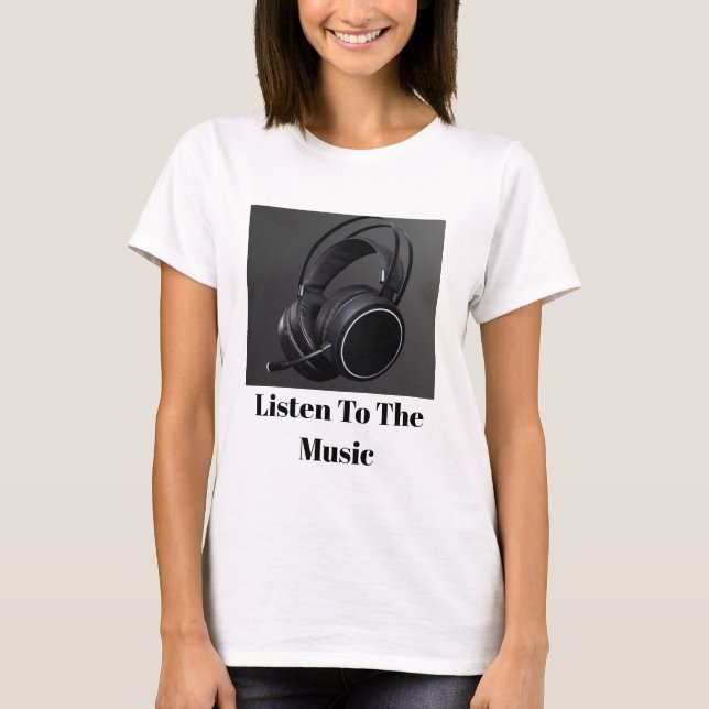 T-shirt "Headphone Junkie : Music Lover's Shirt" (Devant)