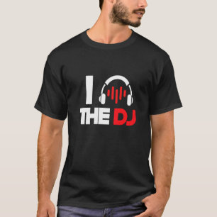 T-shirt Headphones Love Dj Deejay Tourne-disque de musique