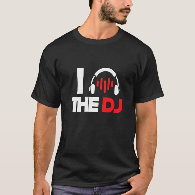 T-shirt Headphones Love Dj Deejay Tourne-disque de musique (Devant)