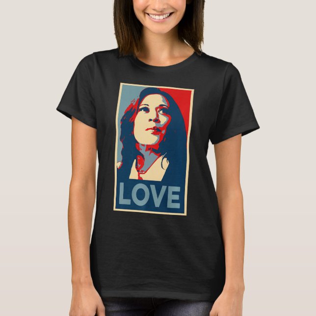 T-shirt Heal Love Hope Kamala Harris Obama 47 Soutien Empo (Devant)