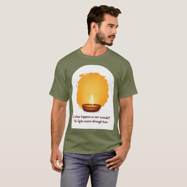 T-shirt Healing Light Candle T‑Shirt | Inspirational Quote (Devant entier)