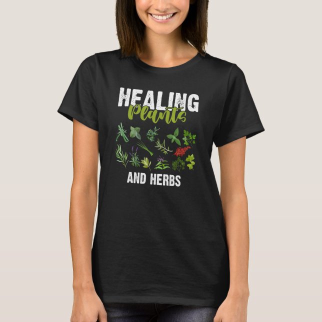 T-shirt Healing Plants and Herbs garden growers (Devant)