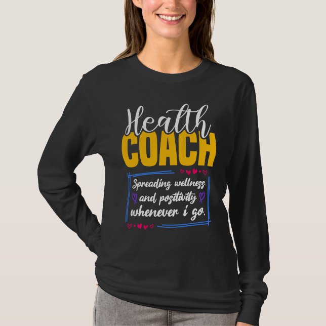 T-shirt Health Coach Spreading Wellness (Devant)