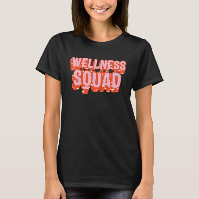 T-shirt Health Coach Wellness Squad Rainbow Fitness Gym Cr (Devant)
