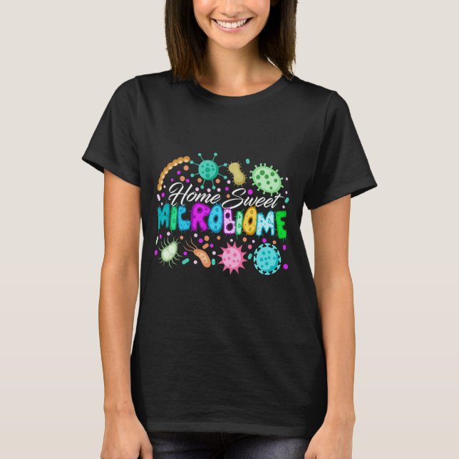 T-shirt Healthy Food Microbiome Bacteria Microbiology tee (Devant)