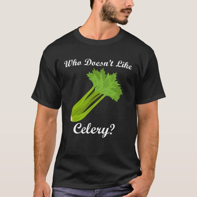 T-shirt Healthy Food Vegetables Celery Eating (Devant)