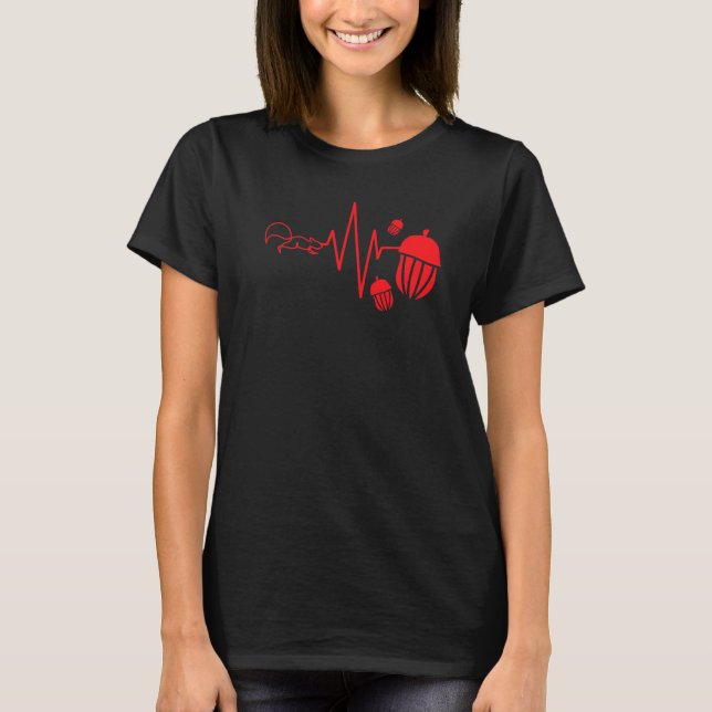T-shirt Hearbeat Acorn Flying Squirrel Forest Ventilateurs (Devant)