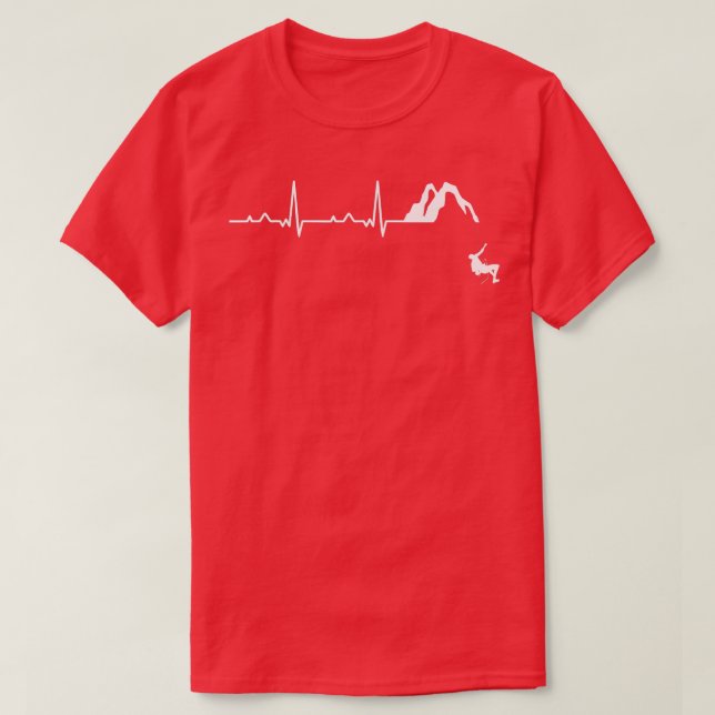 T-shirt Hearbeat EKG Caving Spelunking Cavers Caver Cave (Design devant)