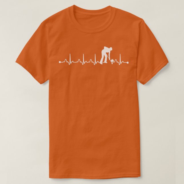 T-shirt Hearbeat EKG Curling (Design devant)