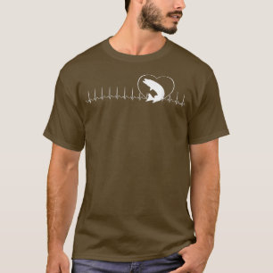 T-shirt Hearbeat Musky Fishing Angler Cadeau