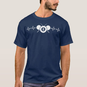 T-shirt Hearbeat Pool Billard Evolution Snooker Player 1