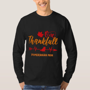T-shirt Hearbeat Thanksgiving Pomeranian Maman