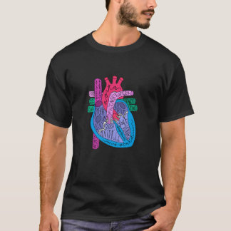 T-shirt Heart Anatomy,Nursing Medical School Student,Cardi