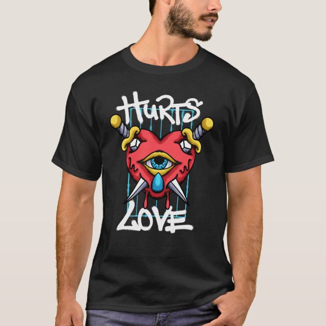 T-shirt Heart and Eye streetwear (Devant)