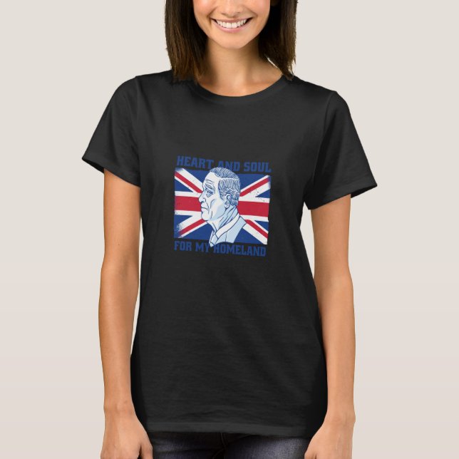 T-shirt Heart and soul for my homeland british (Devant)