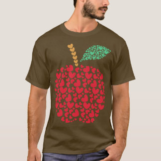T-shirt Heart Apple enseignant Valentines cadeau de jour